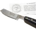 Coltello rasolino siciliano manico corno scuro